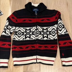 Polo by Ralph Lauren Boys Black and Red Sweater